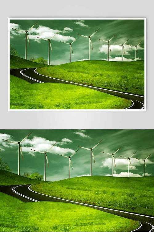 风力发电风能周围风景图片
